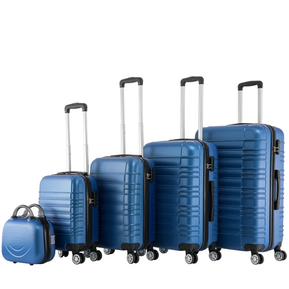 Reisekoffer Hartschalenkoffer 5er SET blau