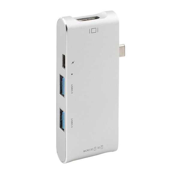 Adapter USB Typ C - HDMI - 2x USB 3.0 - Mikro SD