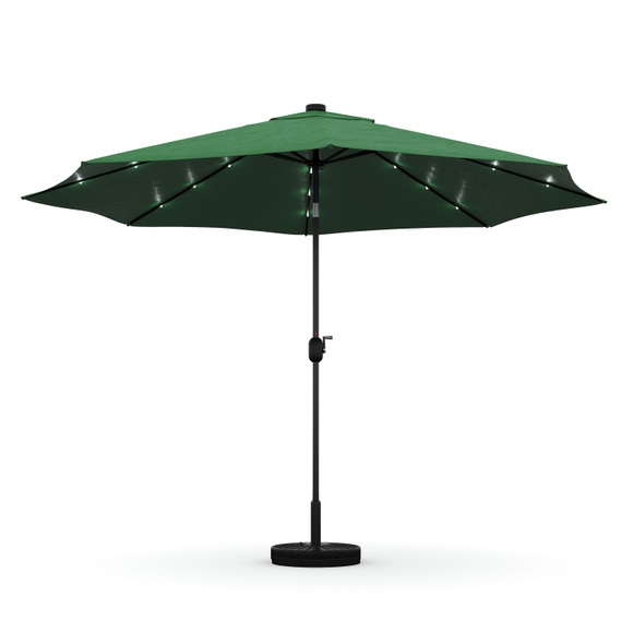 Sonnenschirm mit LED 300 cm grün