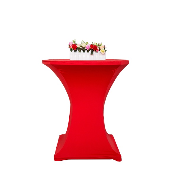 Tischdecke für Bistrotische 60-65 cm rot