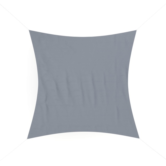 Sonnensegel Quadrat 5 x 5 m grau