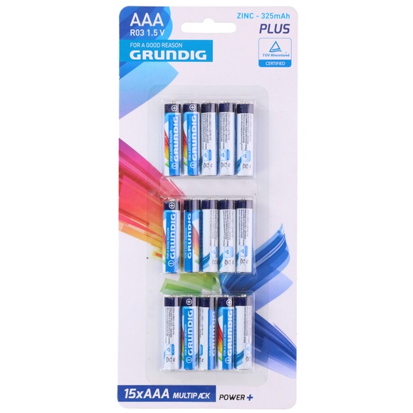 Grundig AAA Batterien 15er Set