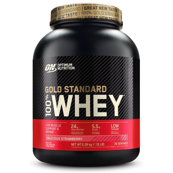 Optimum Nutrition 100 % Whey Gold Standard + nu3 Smartshake, Erdbeere