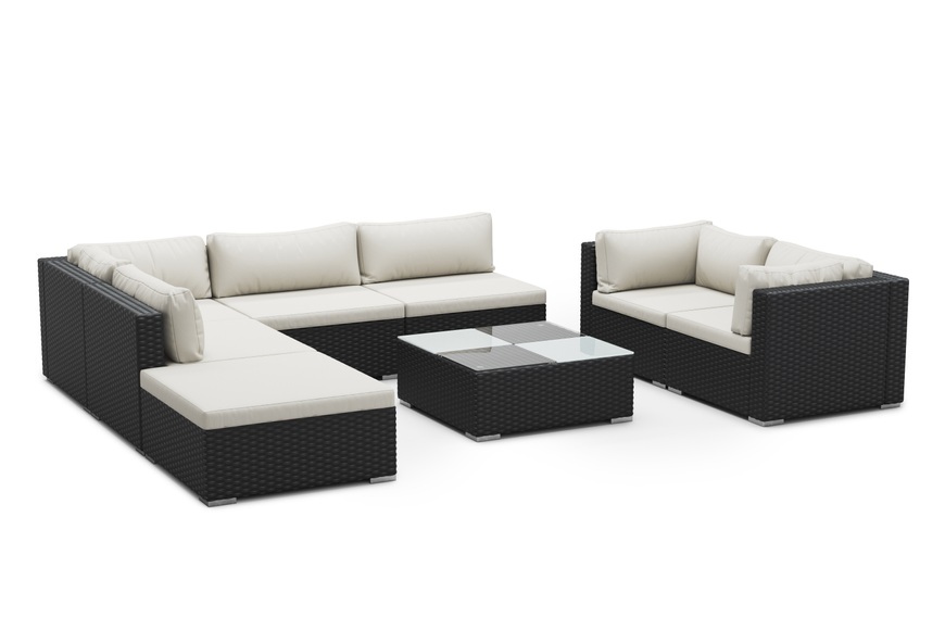 Rattan Lounge NAXOS schwarz