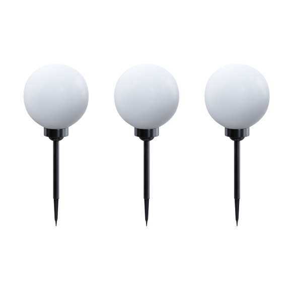 Solarlampe rund 20 cm 3er-Set