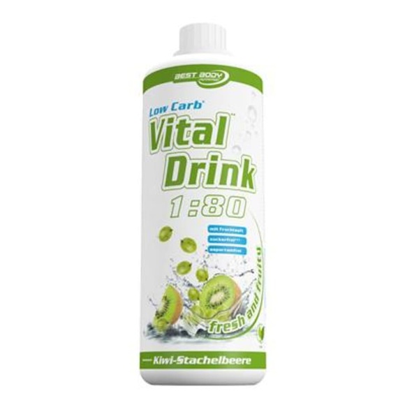 Best Body Nutrition Low Carb Vital Drink, Kiwi-Stachelbeere