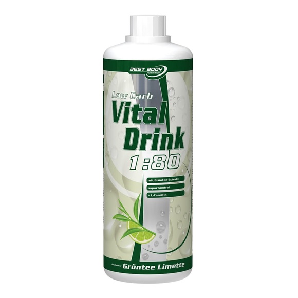 Best Body Nutrition Low Carb Vital Drink, Grüntee-Limette