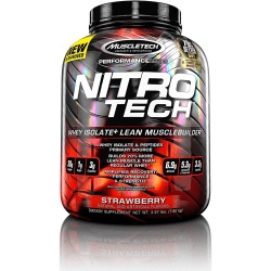 Muscletech - Proteinpulver Nitro Tech Strawberry - 1.8 kg