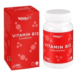 BjökoVit Vitamin B12 Kautabletten mit Cola Geschmack - 90 Kautabletten