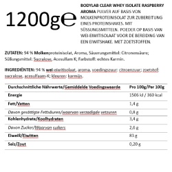Clear Whey Isolate - 1200g - Raspberry