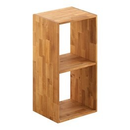Würfelregal Cube (2 Fächer, Eiche, geölt)
