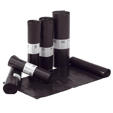 Plastiksack LD 40my 125 L schwarz 25 St./Rolle, 1er-Pack