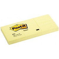 3M Notizzettel Post-it 5,1 x 3,8 cm Gelb, Breite
