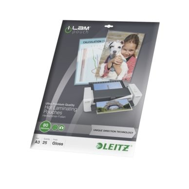 Leitz Laminierfolie DIN A3 80 micron glänzend 25 St.