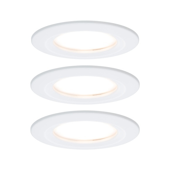 Paulmann 3er-Set LED-Spot Slim Coin, dimmbar, weiß