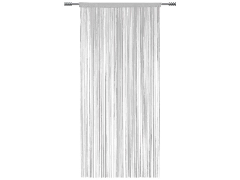 Vorhang NEW VEGAS Durchsichtig Unifarben Silberfarben Lasche, Kräuselband Polyester 90 x 245 cm