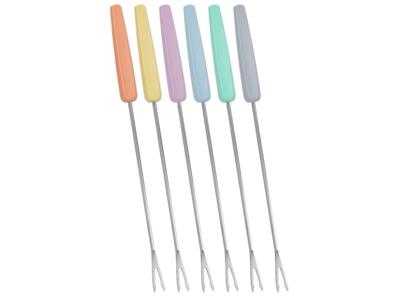 Gabeln COOK Stahl rostfrei Grau, Türkis, Blau, Violett, Gelb, Orange