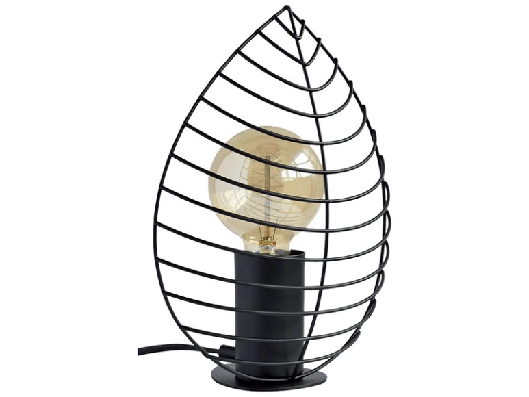 Tischlampe LEAF 25cm 40W schwarz