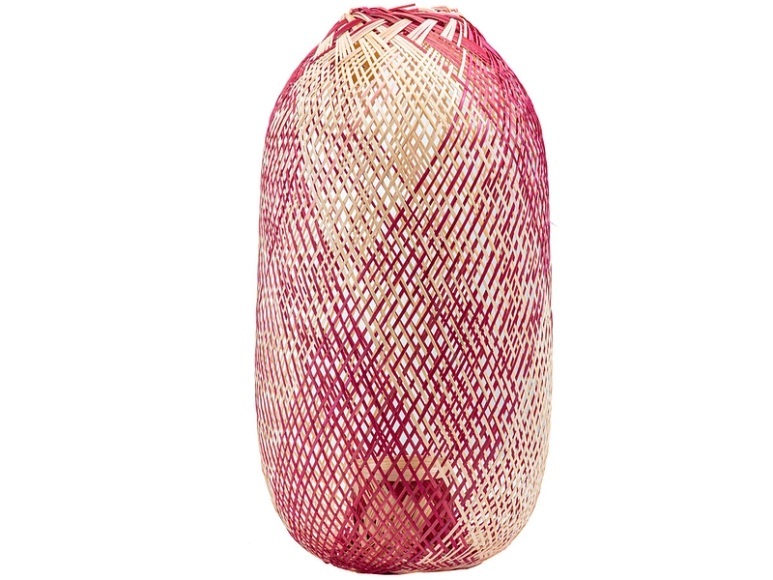 Laterne ROSAL 25 cm x 30 cm Bambus natürlich