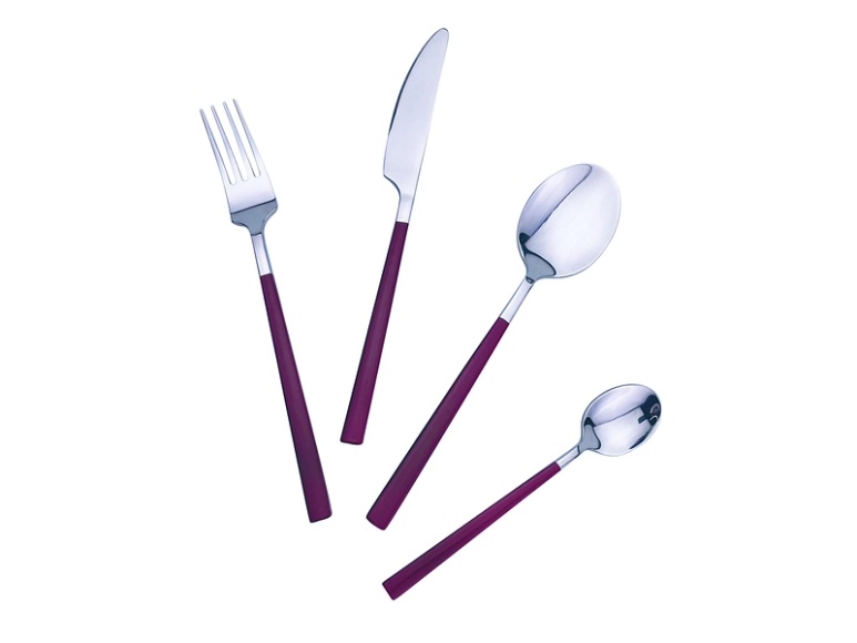 Besteck-Set JIMA 24-teilig bordeau