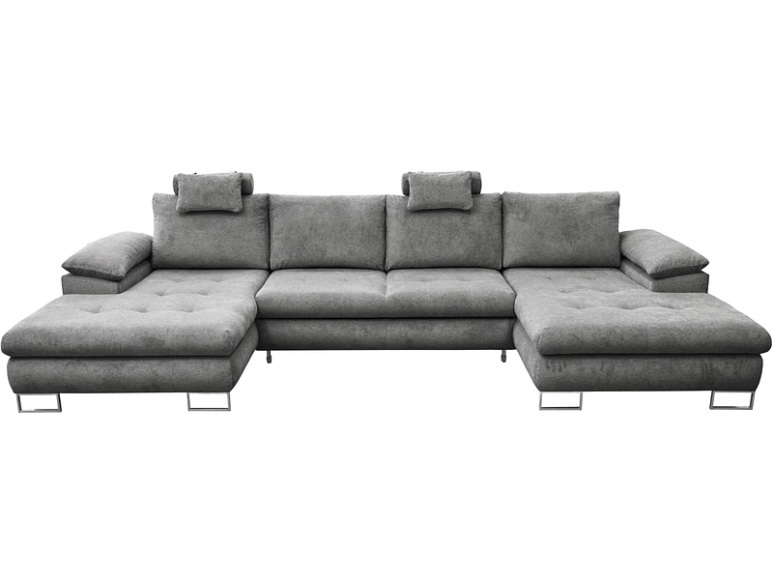 Ecksofa CUBA Stoff grau