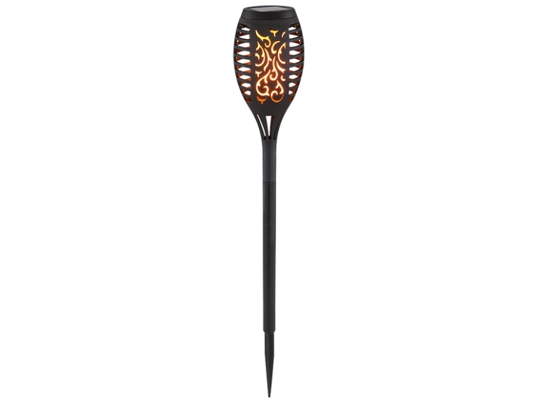 Solarleuchte Kunststoff schwarz 12xLED