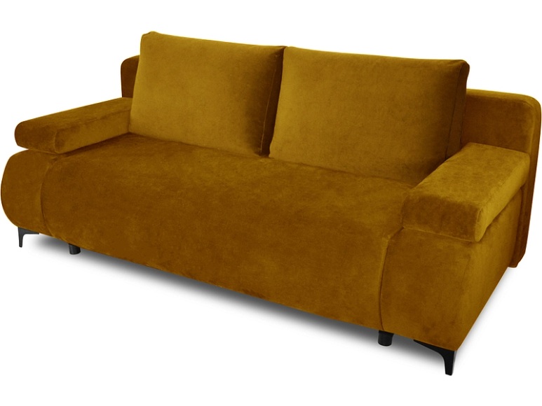 Bettsofa POLA Polyester senffarben