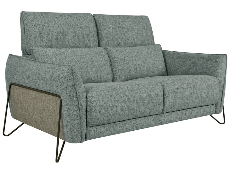 2er Sofa AMATISS CALVINE Stoff grün