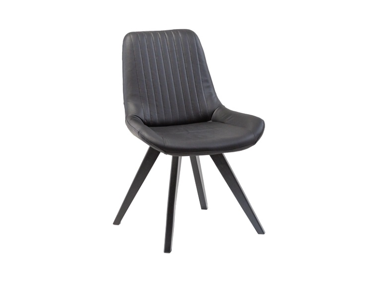 Stuhl AROSA Leder schwarz