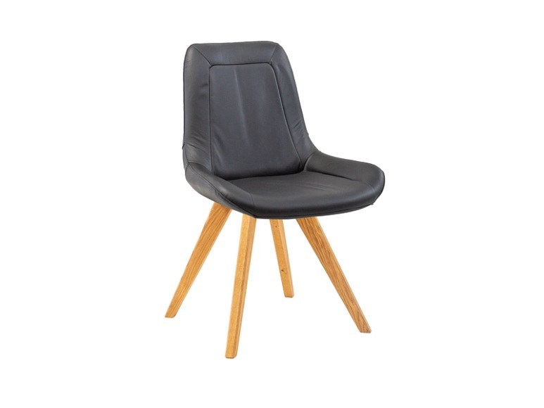 Stuhl AROSA Leder schwarz