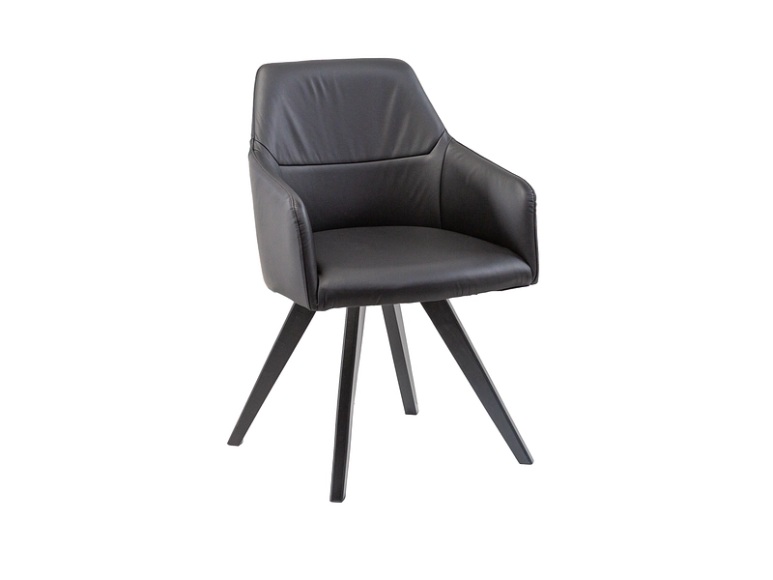 Stuhl AROSA Leder schwarz