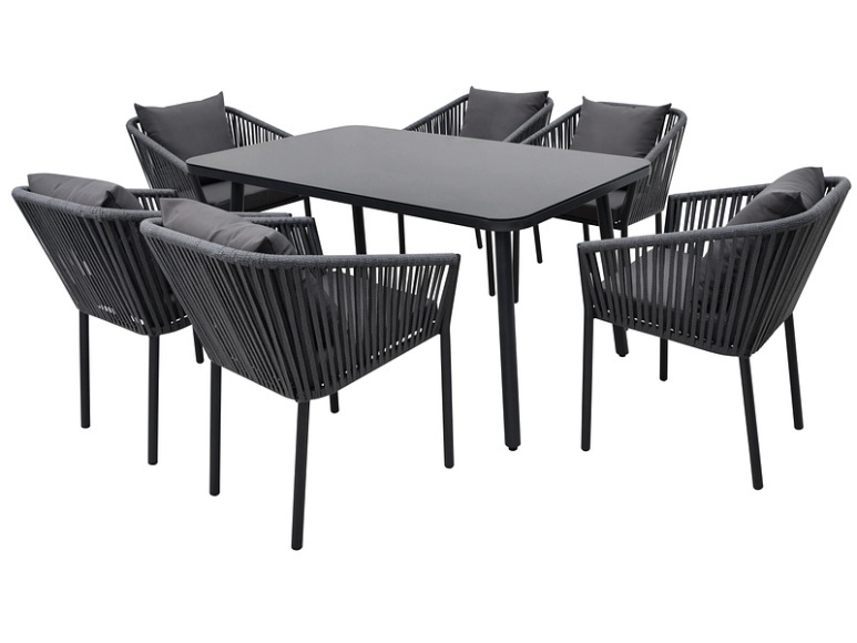 Set Tisch und Stühle DAX schwarz