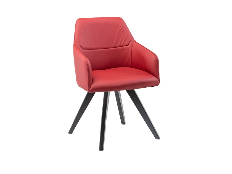 Stuhl AROSA Leder rot