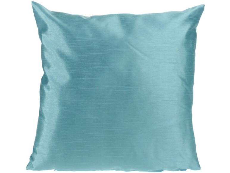 Kissen BYZANCE Unifarben Türkis Polyester 40 x 40 cm
