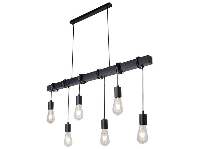 Hängelampe TOWNHOUSE 100 cm x 144 cm 6 x 40 W schwarz