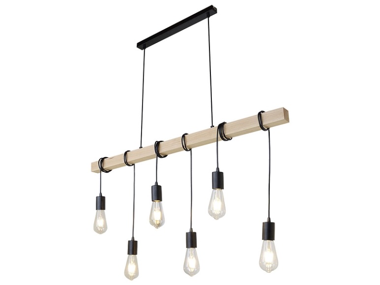 Hängelampe TOWNHOUSE 100 cm x 144 cm 6 x 40 W holz