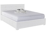 Bett MONZA WHITE 160x200cm Lederlook weiss