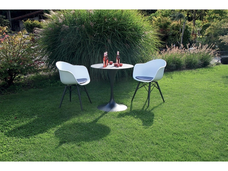 Gartenstuhl YORK aluminium grau anthrazit, weiss