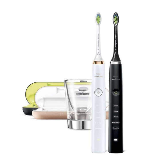 Elektrische Zahnbürste Philips DiamondClean Schallzahnbürste Weiß, Schwarz