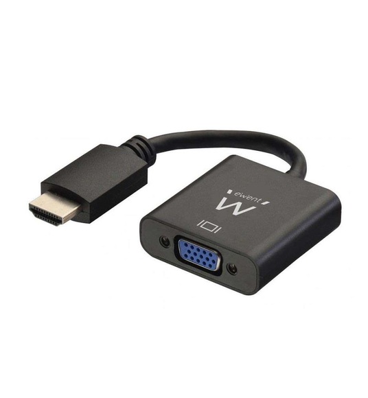 Ewent EW9864 HDMI VGA, 3.5mm Schwarz Kabelschnittstellen-/adapter