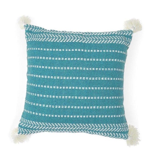 Liv Interior - Kissen Misaki 45 x 45 cm, Blau