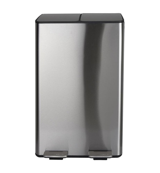 Spirella - Abfalleimer mit Trennsystem Aliya, 2 x 30L - Brushed