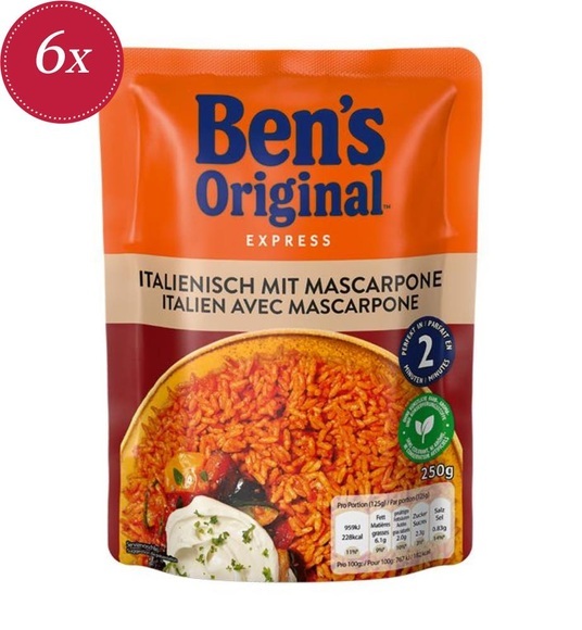 Ben's Original - Express-Reis Italienisch mit Mascarpone - 6 x 250 g