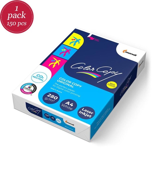 Antalis - Kopierpapier ColorCopy A4, Hochweiss, 280 g/m², 150 Blatt