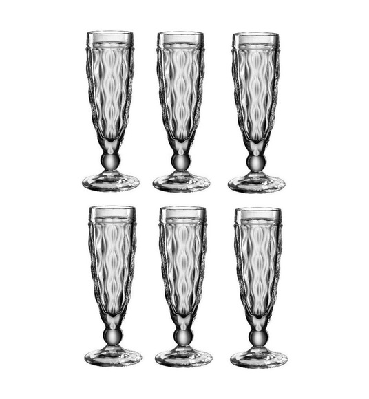 Leonardo - Sektglas Brindisi 140 ml, 6 Stück, Anthrazit
