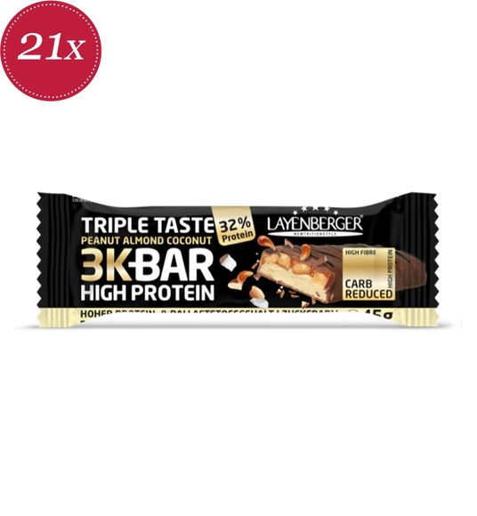 Layenberger - Protein-Riegel Triple Taste Peanut Coconut Almond - 21x 45g