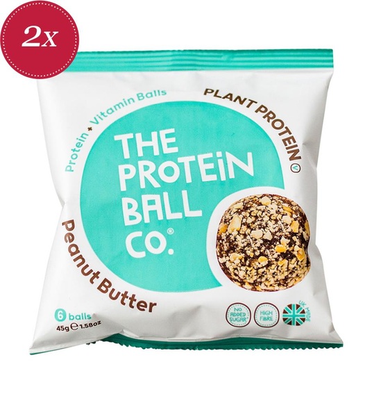The Protein Ball Co - Protein Balls Peanut Butter - Plant Protein - 2x 45g