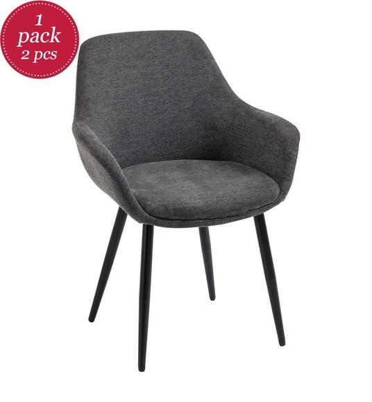 SalesFever - 2er-Set Sessel Anthrazit