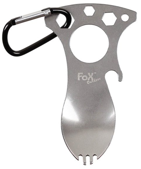 Multifunktionsgöffel, mit Karabiner