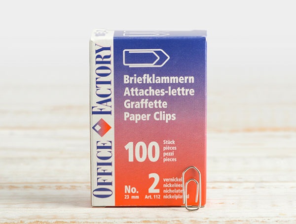 Office Factory Büroklammern, 100 Stück